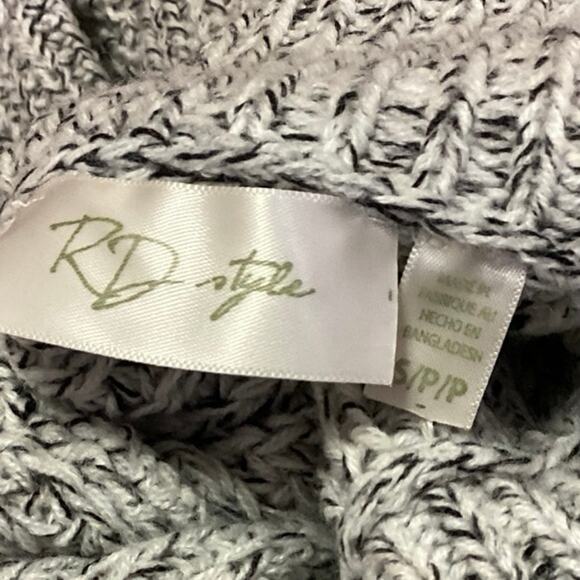 RD Style Women's Gray Turtleneck Knit Long Sleeve Pullover Sweater Top Size S - Picture 4 of 5